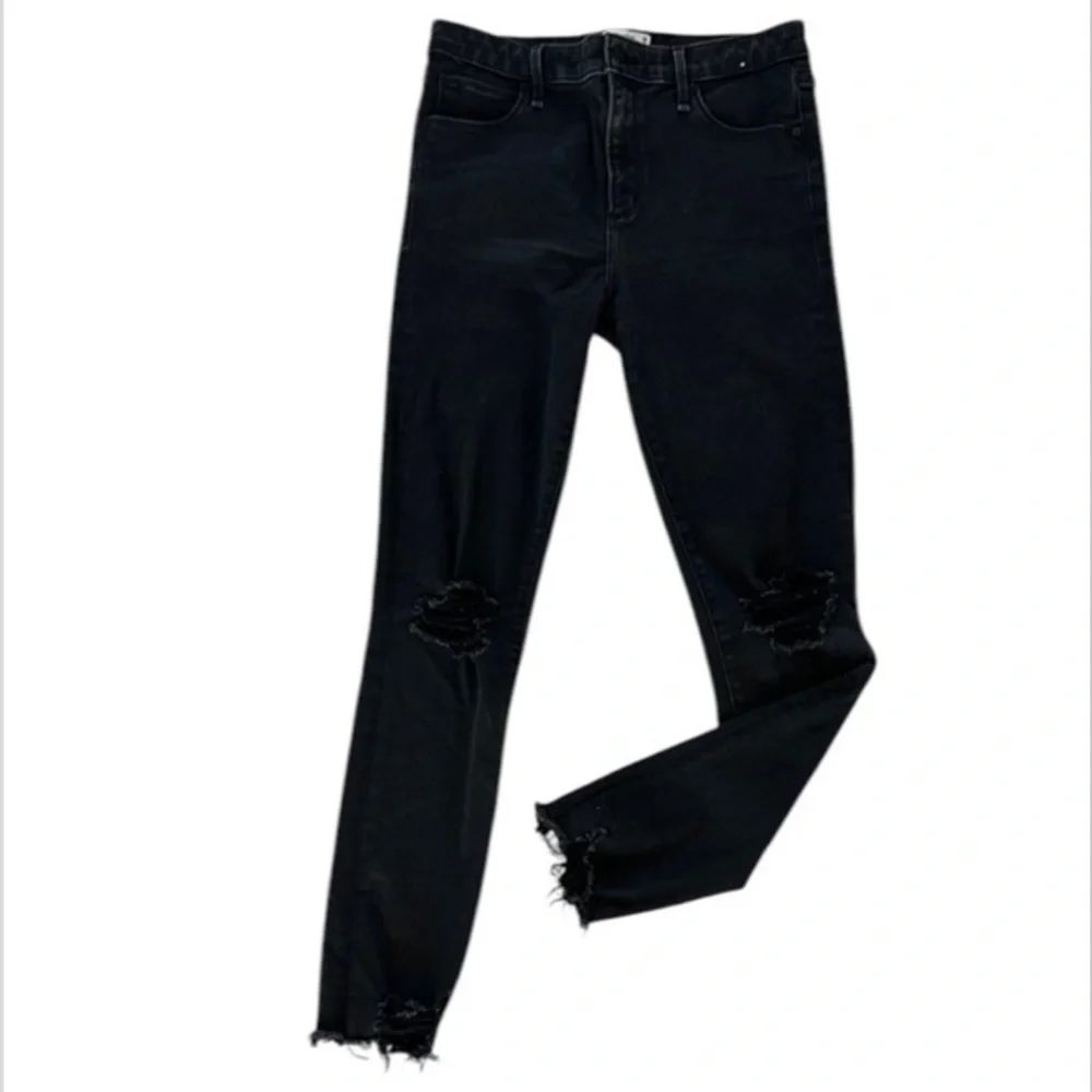 Abercrombie the super skinny ankle high rise jeans size 28 black long